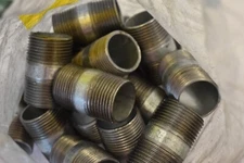 Lot of 18 Galvanized malleable Nipples 2" x 1-1/8" Replacement Hardware Tools