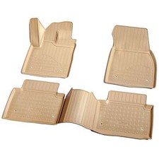 3D Gummi Fussmatten passend für RANGE ROVER Evoque L551 | ab 2019 | beige + Rand