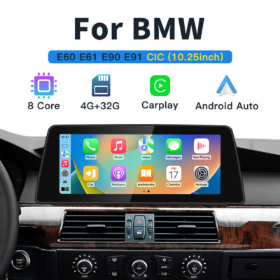 10.25'' Android CarPlay Touchscreen Headunit GPS für BMW E60 E61 E90 E91 CIC