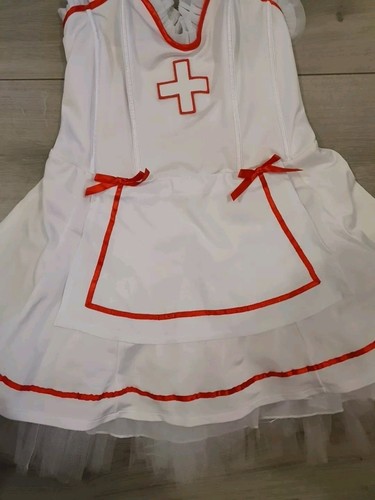 Ann Summers White Naughty Matron Sexy Nurse Fantasy Dress & Hat Outfit Size 12 - Picture 6 of 24