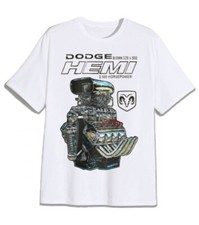 Mopar Super Charged Engine Men's Gray Cotton T-Shirts
