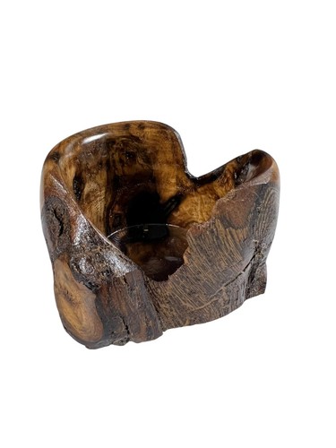New Handmade Rustic Primitive Trinket Bowl Dish Desk Organizer Live Edge Turned