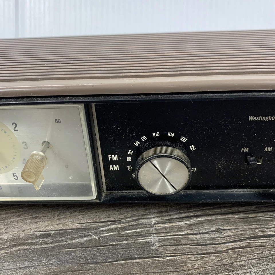 Westinghouse Alarm Clock Radio Vintage Analog Untested - Изображение 3 из 4