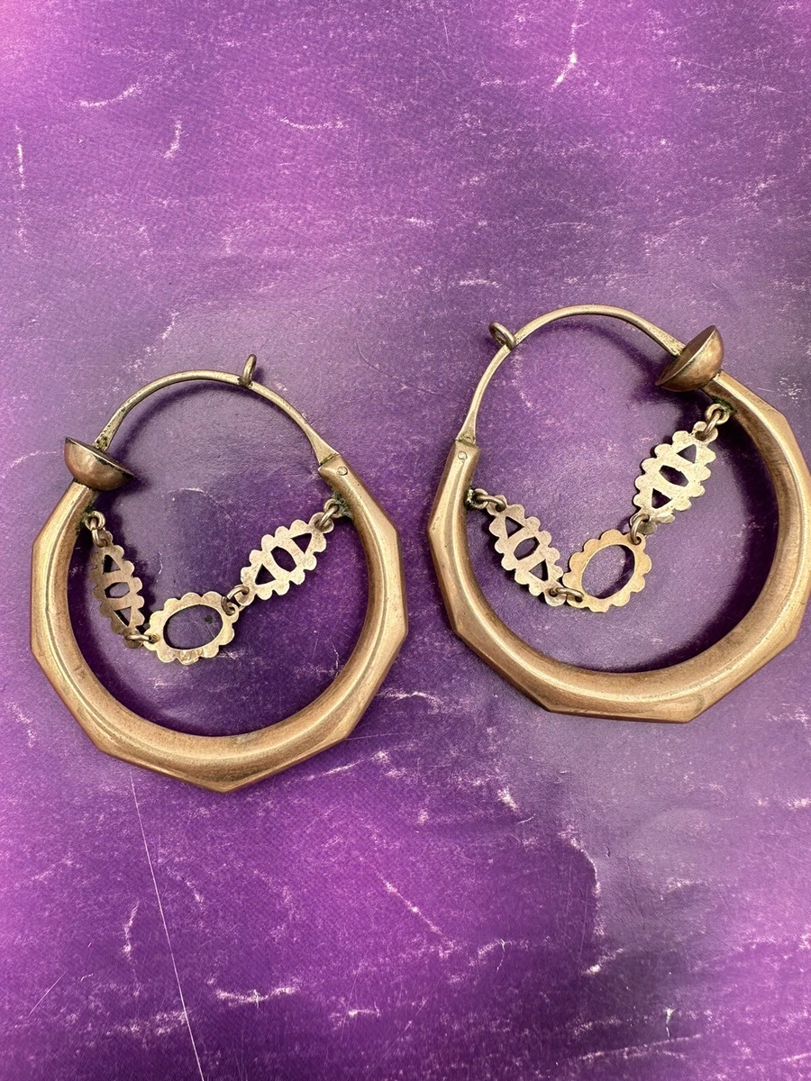 Earrings Old Original Earrings Abruzzo Antique Gold Red 6 7KT Mid 800