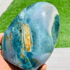 2.40lb Natural Colorful Ocean Jasper Geode Freeform Crystal Display Specimen