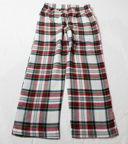 Old Navy Kid's Unisex Printed Button-Front Pajama Set EJ2 White Tartan Small NWT - Picture 7 of 8
