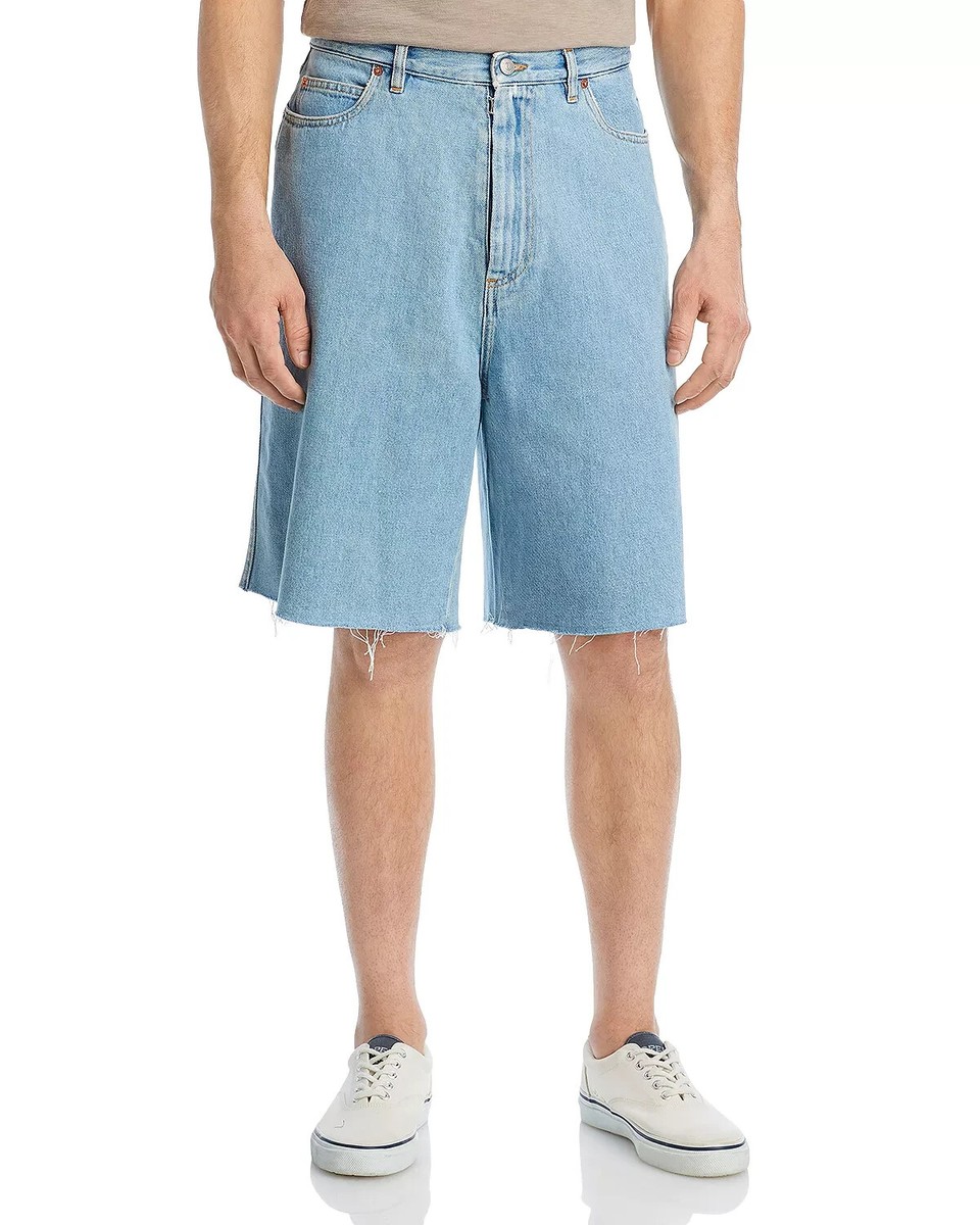 MM6 Maison Margiela Mens Straight Fit Indigo Denim Shorts