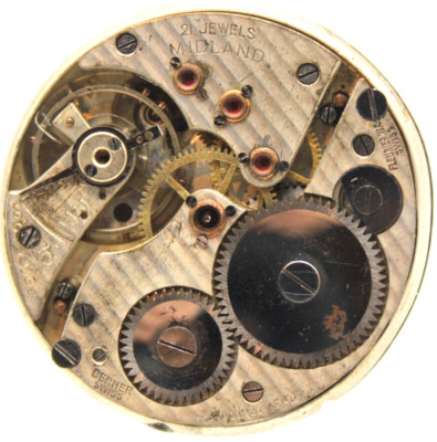MIDLAND FLEURIER RAILROAD POCKET WATCH MOVEMET SWISS MADE 21j 38.8mm (OM)