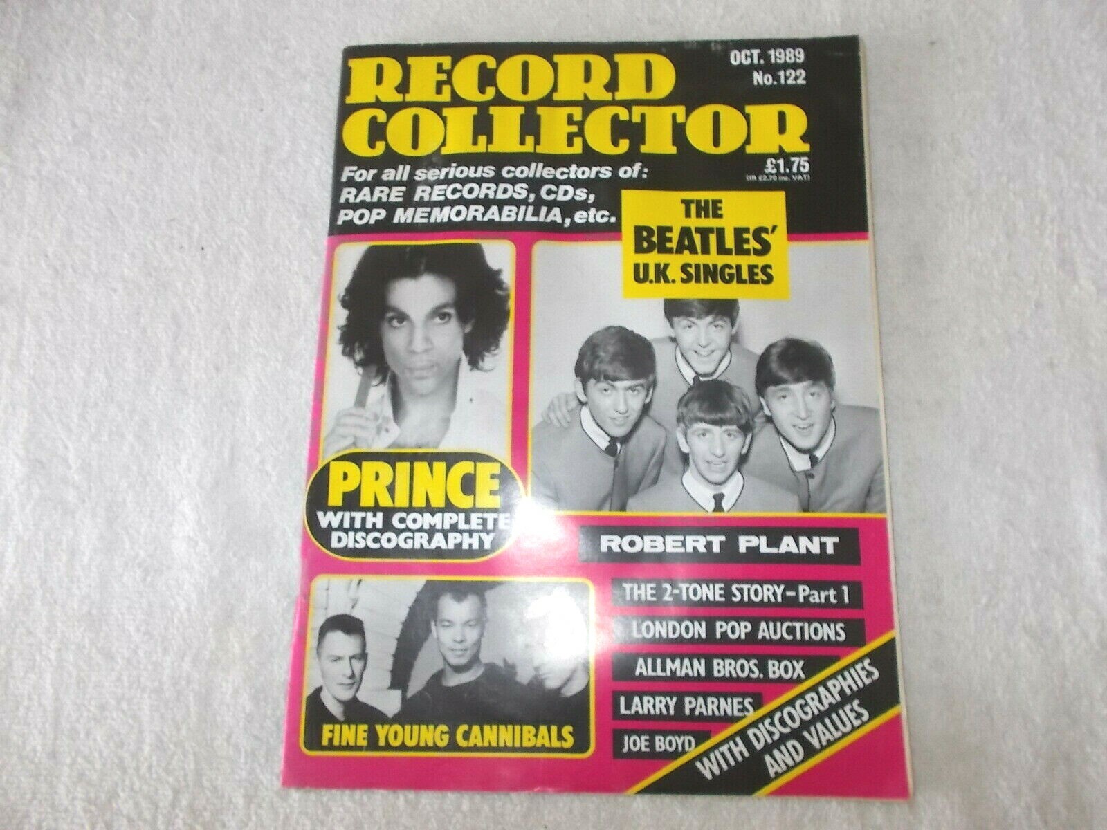 Record Collector Magazine #122 October 1989 The Beatles Prince Tears for Fears