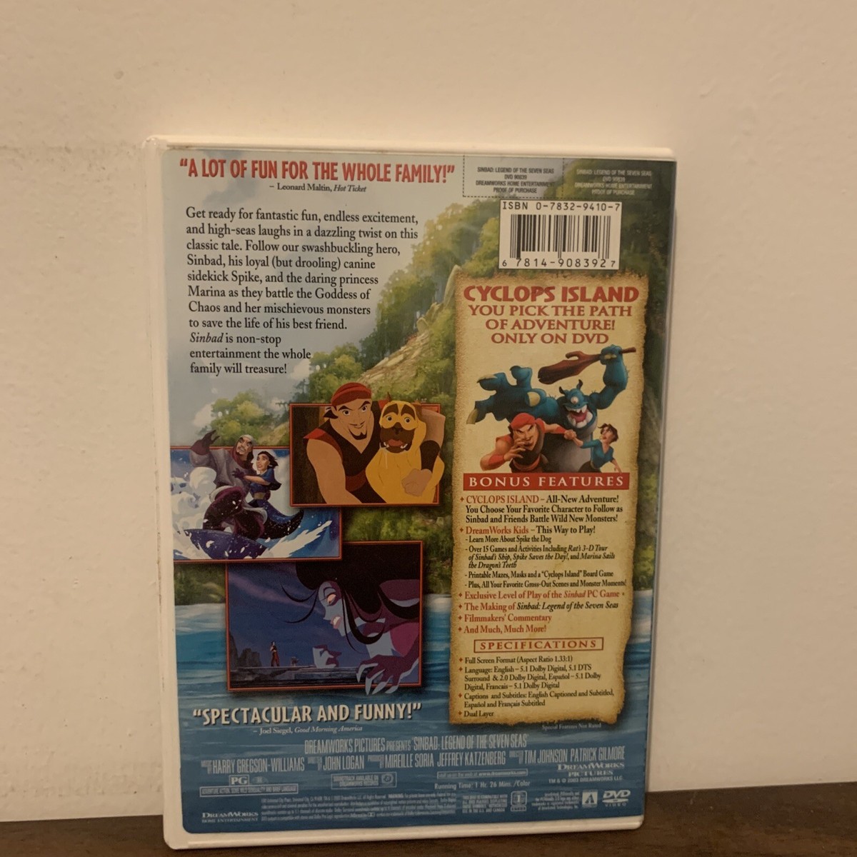 Sinbad: Legend of the Seven Seas (DVD, 2003, Full Frame