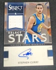 2012-13 Panini Select Stars Stephen Curry Signed AUTO GU Jersey /125