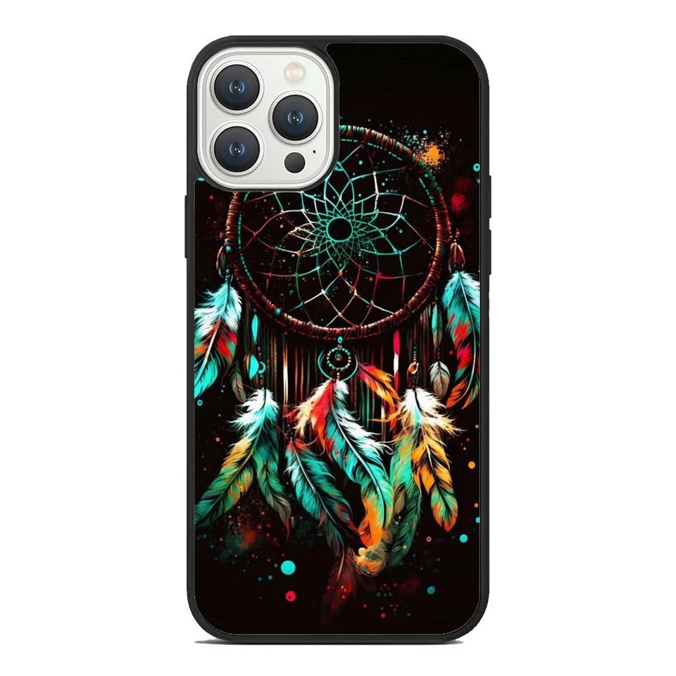 Funda de moda para Samsung Galaxy Apple iPhone 14 15 linda atrapasueños colores Foto 4 de 4