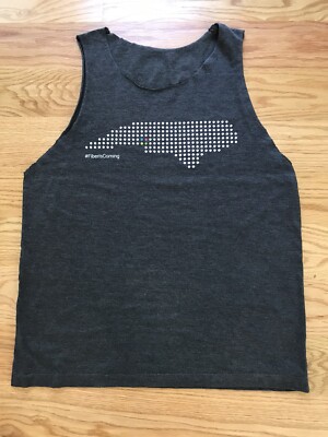 FIBER IS COMING Google Muscle Shirt Asheville? NC Gray Large EUC CUSTOMIZED 