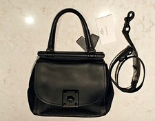 COACH black pebbled leather convertible crossbody bag purse