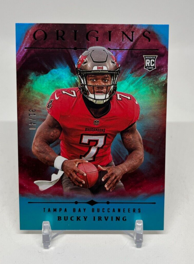 2024 Panini Origins Bucky Irving RC #107 Holo Turquoise /49