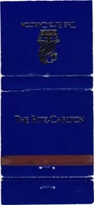 The Ritz-Carlton Hotel Reservations Hotel Vintage Matchbook Cover