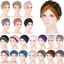 Muslim Women Hijab Turban Chemo Cap Beanie Hair Loss Bonnet Hat Cover Wrap Head