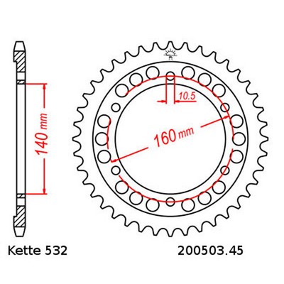 Kit Chaîne RK 532 GSV Pour Kawasaki ZX-10 - Pignon 17, Couronne 45, 110 Maillons - Neuf - Fabrication Allemande