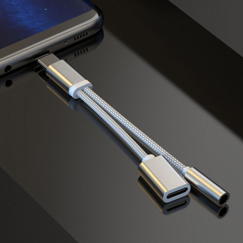 USB Type C To 3.5mm Aux Audio Charging Adapter Splitter Headphone Jack Black. F - Picture 7 of 15
