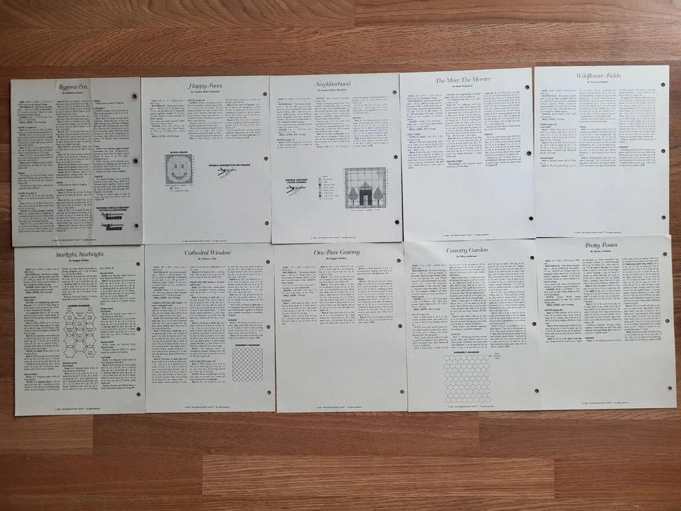 Lot 11+ Needlecraft Shop Afghan Patterns Collectors Series Thrifty Scraps - Image 2 of 4