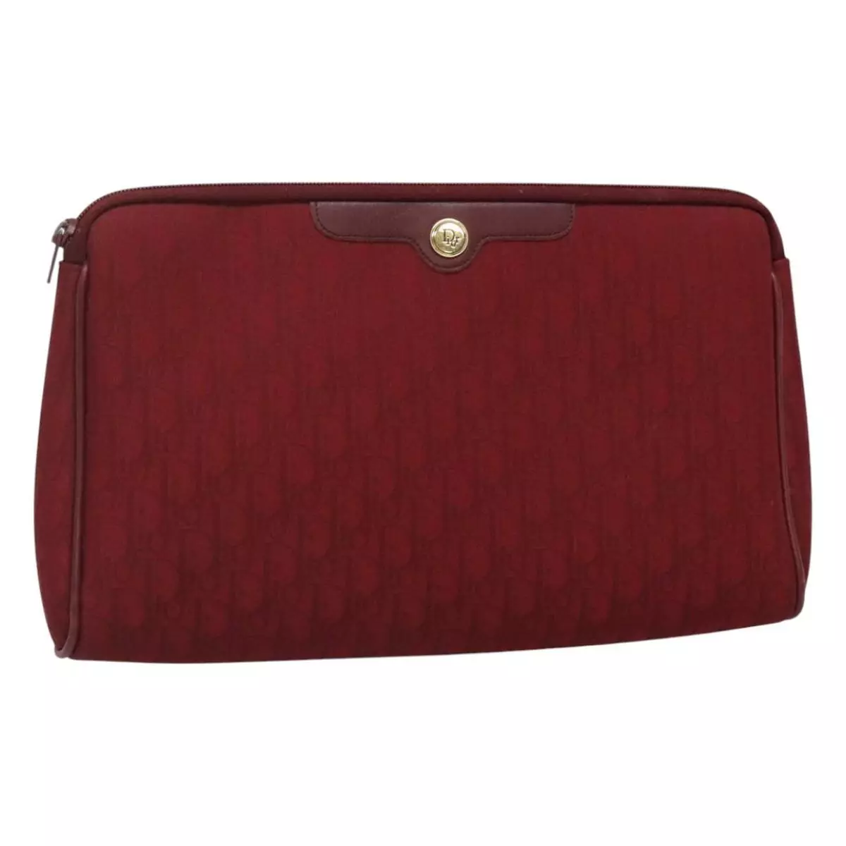 Sac pochette toile Christian Dior trotteur rouge authentique ti2899