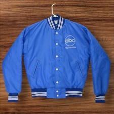 Vtg ABC Television Varsity Jacket Quilted West Wind Mens Size Small Made in USA