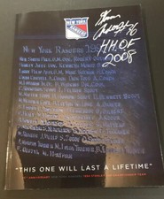 Glenn Anderson Signed NY RANGERS 1994 STANLEY CUP 25th ANNIVERSARY PROGRAM