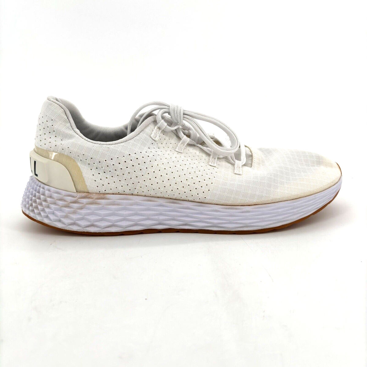 Mens 9.5 Nobull Allday White Gum Sole Running Trainer Shoes  display picture 1