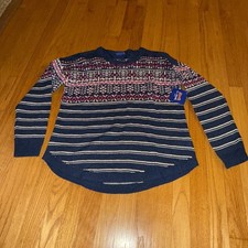 Vintage 80s Le Tigre Multicolor Geometric Knit Sweater Women  s Large