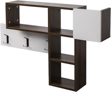 Appendiabiti Attaccapanni Da Parete Muro Con 9 Ganci Appendi Abiti E Scaffale Li