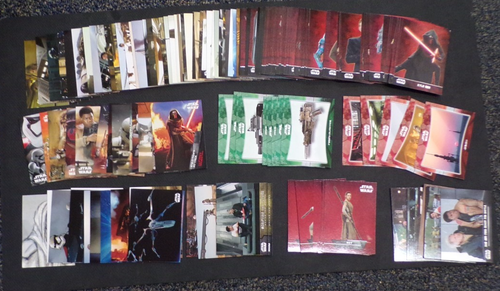 STAR WARS THE FORCE AWAKENS TOPPS 168 CARD LOT COLLECTION BASE SET + INSERT SETS