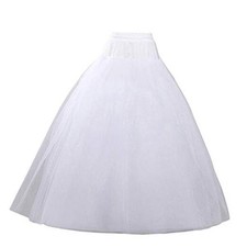 Women Wedding Petticoat Crinoline Underskirt Slips One Size White New