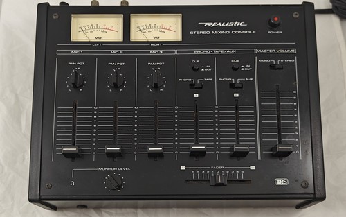 Vintage Realistic 32-1200B Stereo Audio Mixing Console Tested Studio Karaoke