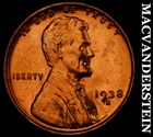 1938-S Lincoln Wheat Cent- Red Choice Gem Brilliant Uncirculated Luster #i5527