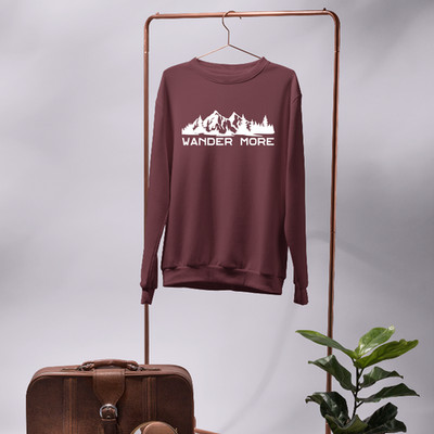 Wander More Sweatshirt Abenteuer Naturliebhaber Outdoor Wandern Camping Reise Geschenk