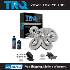 Trq Brake Rotor Ceramic Pad Front Rear Kit Wfluids For Mercedes Benz E320 Trq Brake Rotor Ceramic Pad Front Rear Kit Wfluids For Mercedes Benz E320