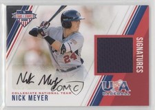 2018 USA Baseball Stars & Stripes and Material Signatures Nick Meyer Auto 0a2