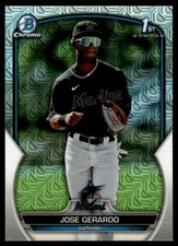 2023 Bowman Chrome Prospects Mojo Refractor Jose Gerardo Miami Marlins #BCP-195