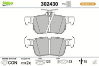 Valeo Bremsbelagsatz Scheibenbremse Essential 302430 FüR Ford Mondeo 5 CD CF CE