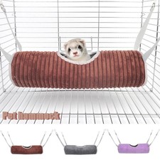 Flannel Tunnel Hammock for Ferrets and Hamsters with Metal Hook