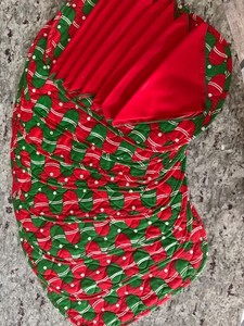 Oval Christmas Quilted Placemat and Napkin Set of 8, 13  x 17.75  (T420)