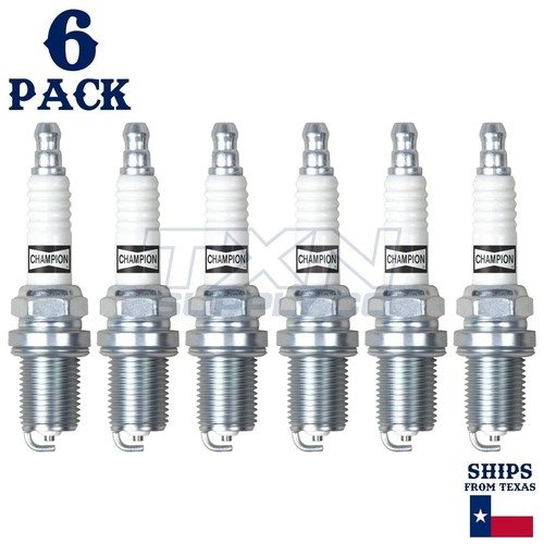 6 Pack Champion Copper Plus Spark Plugs for 1988-1991 Mazda 929 3.0L V6 ps - Picture 2 of 5