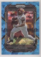 2022 Panini Prizm Blue Ice Prizm 60/99 Curtis Samuel #295 e0v