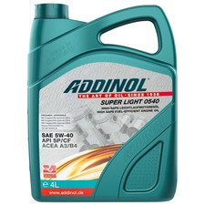 Motoröl Motor Öl ADDINOL 5W-40 Super Light 0540 4 Liter für Peugeot Renault Seat