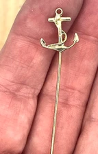 Vintage Anchor and Nautical Rope Stick Pin
