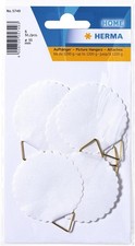 HERMA Bildaufhänger Durchmesser 55 mm Shirting weiß: 6 Stück