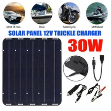 1-4x 30W Solar Panel Kit 12V Waterproof Portable Battery Charger for Boat Car RV