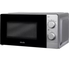 Abode AMM2005S Compact Solo Microwave Oven 20L Defrost option 800W Silver
