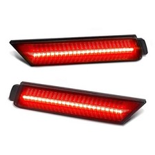 Smoked Lens LED Side Marker Lights Rear Bumper Sidemarker Lamps Reflectors red