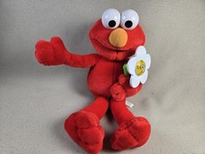 ELMO LOVES YOU Talking ELMO With Flower Vintage 2003 Plush Red Works